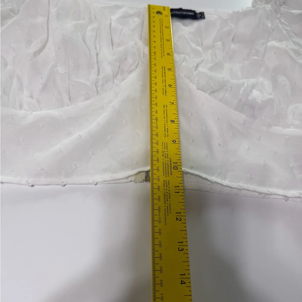 PrettyLittleThing White Sheer Puff Sleeve Blouse - Picture 4 of 5